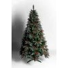 Brad artificial Nobil 220 cm QC246, 1100 Ramuri 2D + 3D PE, Circumferinta Bazei 276 cm